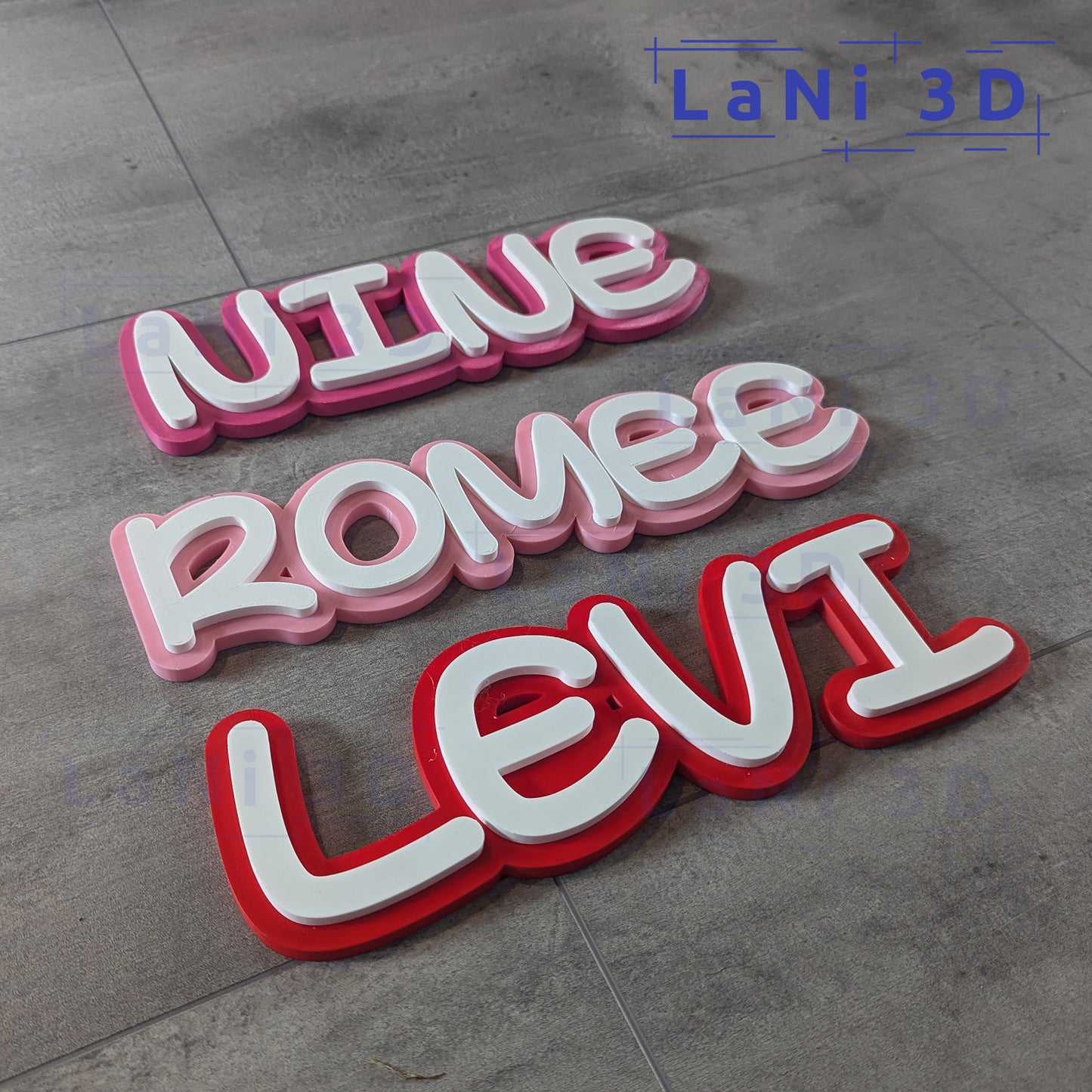 Gepersonaliseerd 3D-geprint naambord