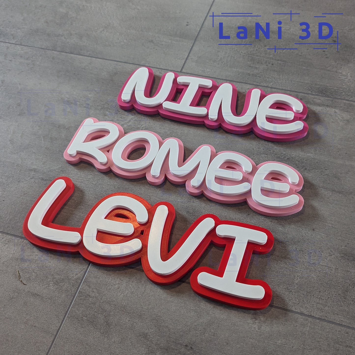 Gepersonaliseerd 3D-geprint naambord